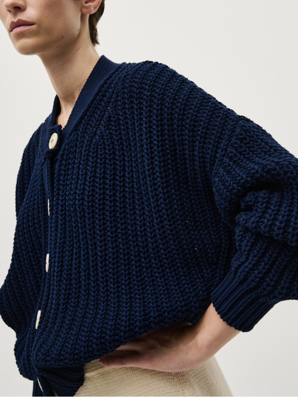 New Babaa no 8 Cardigan in Navy